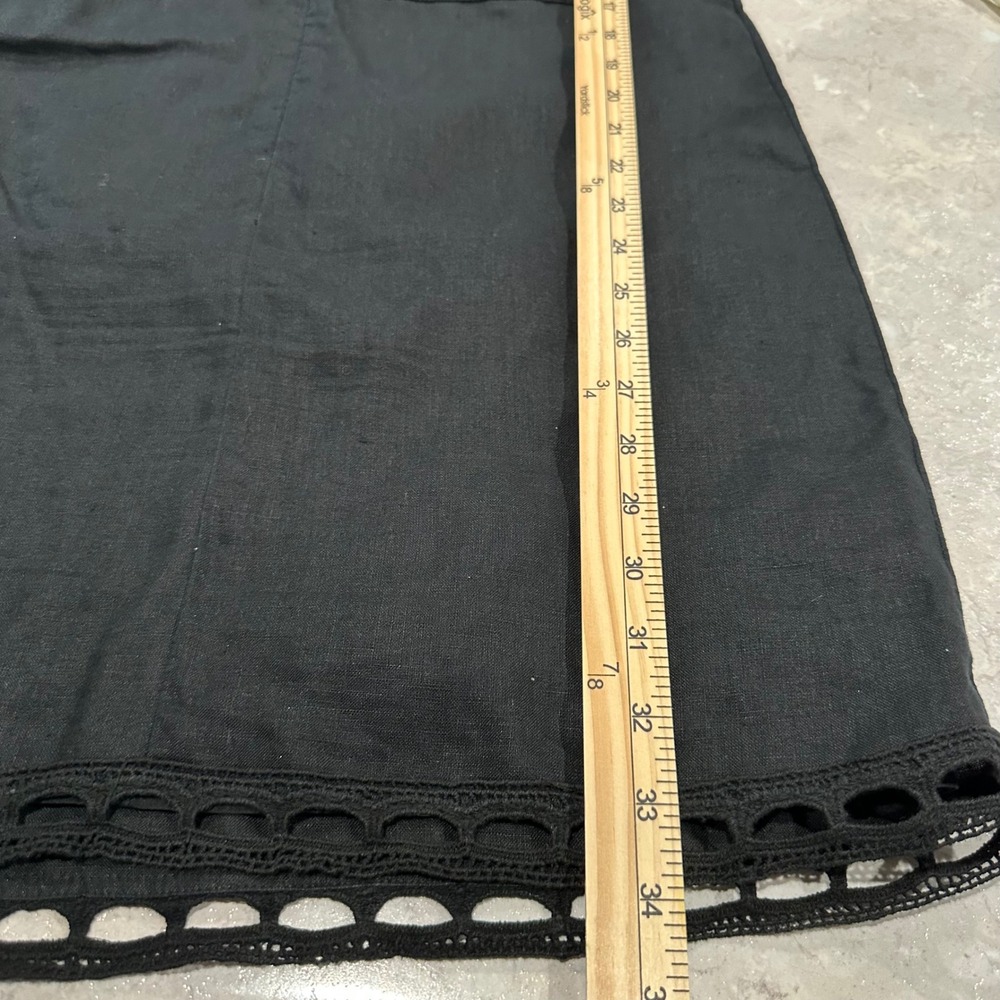 Ann Taylor Black Crochet Lace Trim Short Sleeve Dress Size XS Office Cocktail - Picture 7 of 7